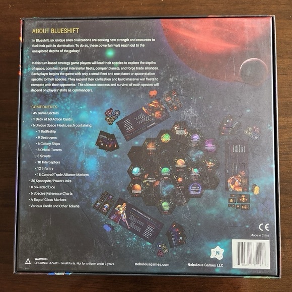 Blueshift Nebulous Games Adult Board Game - Open Box - Picture 3 of 6